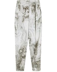 Giorgio Armani - Pleat-Detail Tie-Dye Trousers - Lyst