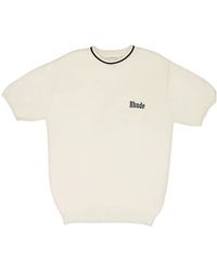 Rhude - Logo-Detail Ribbed-Knit T-Shirt - Lyst