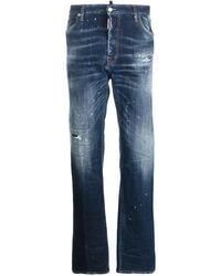DSquared² - Mid-Rise Straight-Leg Jeans - Lyst