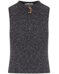 JW Anderson - Ribbed-Knit Zip-Up Vest - Lyst