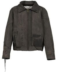 UNDER THE SIGN - Patchwork Waxed Cotton Jacket - Lyst