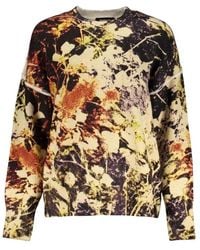Desigual - Abstract-Print Dropped-Shoulder Sweatshirt - Lyst