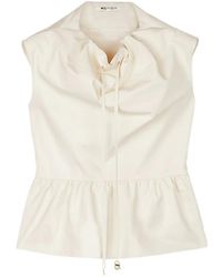 Ports 1961 - Draped Peplum Top - Lyst