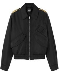 Versace - Bomber Jacket In Zwart Polyamide - Lyst