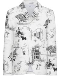 Thom Browne - Canvas Hector Toile Cutaway Jacket - Lyst