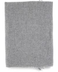 Gran Sasso - Sequin-Embellished Frayed Scarf - Lyst
