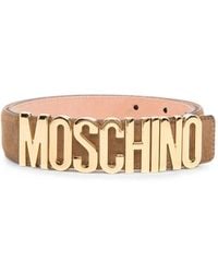Moschino - Ceinture À Plaque Logo - Lyst