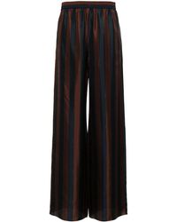 Fendi - Striped Silk Palazzo Pants - Lyst