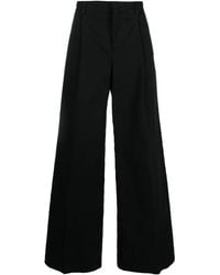 Moschino - Pleat-detailing Wide-leg Trousers - Lyst