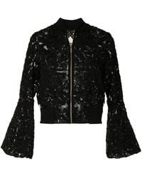 Elie Saab - Sequin-Embellished Bell-Sleeve Jacket - Lyst