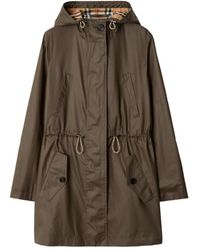 Burberry - Coated Gabardine Parka - Lyst