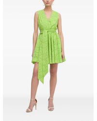 Silvian Heach - Eyelet-Embroidered Belted Mini Dress - Lyst