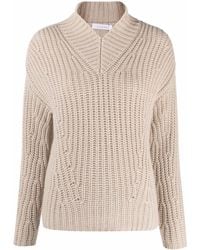 Liska Ribbed-knit Cashmere Jumper - Natural