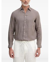 Benetton - Linen Long-Sleeve Shirt - Lyst