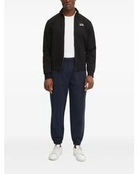EA7 - Logo-Plaque Zip-Up Sweatshirt - Lyst