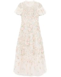 Needle & Thread - Floral Embroidered Dress - Lyst