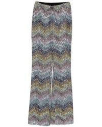 Missoni - Zigzag-Knit Flared Trousers - Lyst