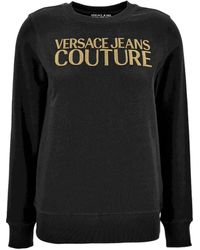 Versace Jeans Couture - Sweatshirt mit Logo-Stickerei - Lyst