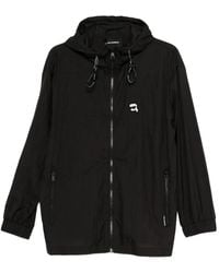 Karl Lagerfeld - Chaqueta con capucha y motivo Karl - Lyst