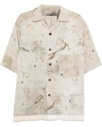 Ziggy Chen - Buttoned Print Shirt - Lyst