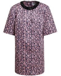 Essentiel Antwerp - Robe Courte Kaylin À Fleurs Et Perles - Lyst