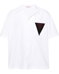 Valentino Garavani - Camp-collar Poplin Shirt - Lyst