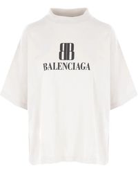 Balenciaga - T-Shirt With Printed Logo - Lyst