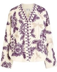 forte_forte - Veste À Fleurs Brodées - Lyst