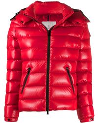 Moncler Doudoune à fermeture zippée - Rouge