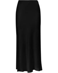 LAPOINTE - Falda Midi Con Corte Al Bies - Lyst