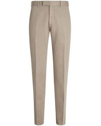 ZEGNA - Summer Cotton-Linen Chino Trousers - Lyst