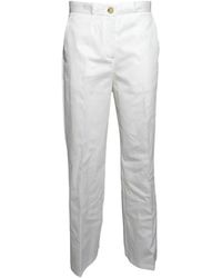 SOLOTRE - Pressed-Crease Straight-Leg Trousers - Lyst