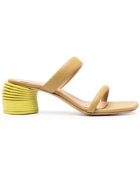 Off-White c/o Virgil Abloh - Spring 45 Coiled Heel Leather Sandals - Lyst