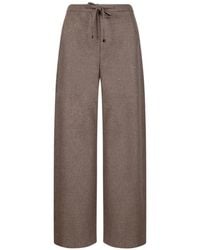 Max Mara - Drawstring Wide-Leg Trousers - Lyst