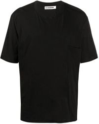 Jil Sander - T-Shirt Mit Aufgesetzter Tasche - Lyst