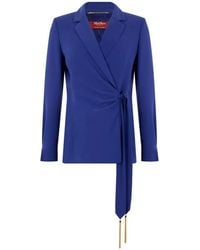 Max Mara - Tassel-Detail Wrap-Design Jacket - Lyst