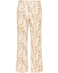 La DoubleJ - 24/7 Floral Straight-leg Trousers - Lyst