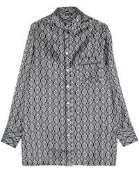 Kiton - Abstract Pattern Print Silk Shirt - Lyst