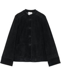 forte_forte - Veste En Daim À Col Mao - Lyst