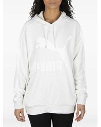 PUMA - Logo-Detail Long-Sleeve Hoodie - Lyst
