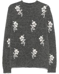 Jil Sander - Floral-Pattern Crew-Neck Sweater - Lyst