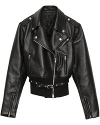 3.1 Phillip Lim - Belted Leather Biker Jacket - Lyst
