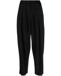 FRAME - Pleated High-waisted Trousers - Lyst