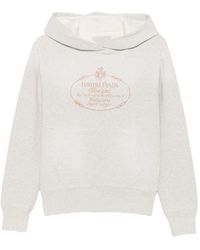 Prada - Logo-Print Hoodie - Lyst