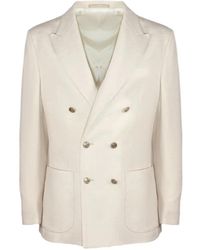 Eleventy - Double-Breasted Peak-Lapel Blazer - Lyst
