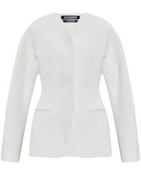 Jacquemus - Giacca Bianco `Ovalo` - Lyst