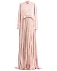 Gemy Maalouf - Calligraphy-Embroidered Pleated Kaftan - Lyst