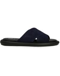 Bogner - Crossover-Strap Logo-Embossed Slides - Lyst