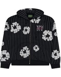 DENIM TEARS - Yankees Wreath Striped Zip-Up Hoodie - Lyst