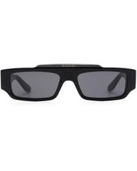 Gucci - Eckige Sonnenbrille mit GG-Print - Lyst